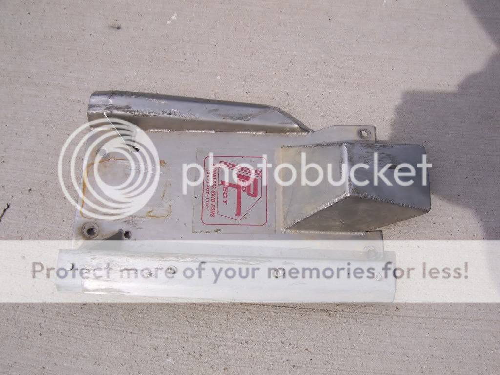 Pro Tect Stainless Skid Plate for a Laeger CR500 link Swingarm